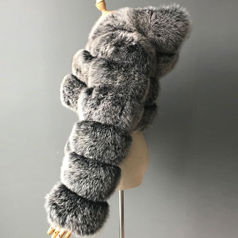 Faux Fur Crop Fluff Coat