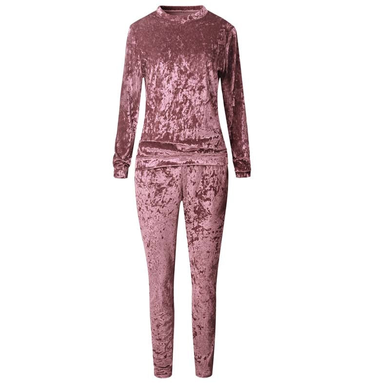 Two Piece Winter Velour Tracksuit