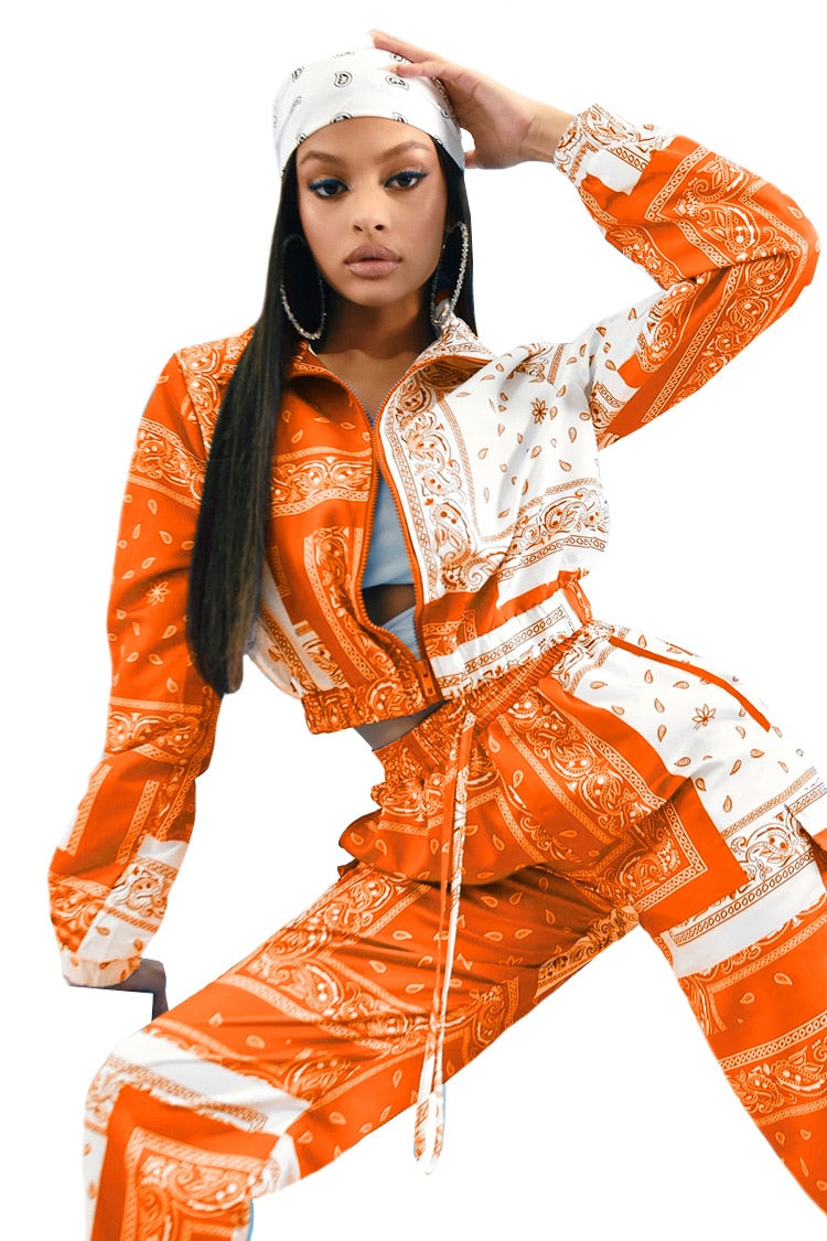 Paisley Bandana Two 2 Piece Set Women