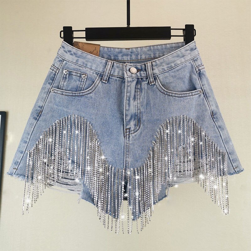 High Waist Shimmer Shorts
