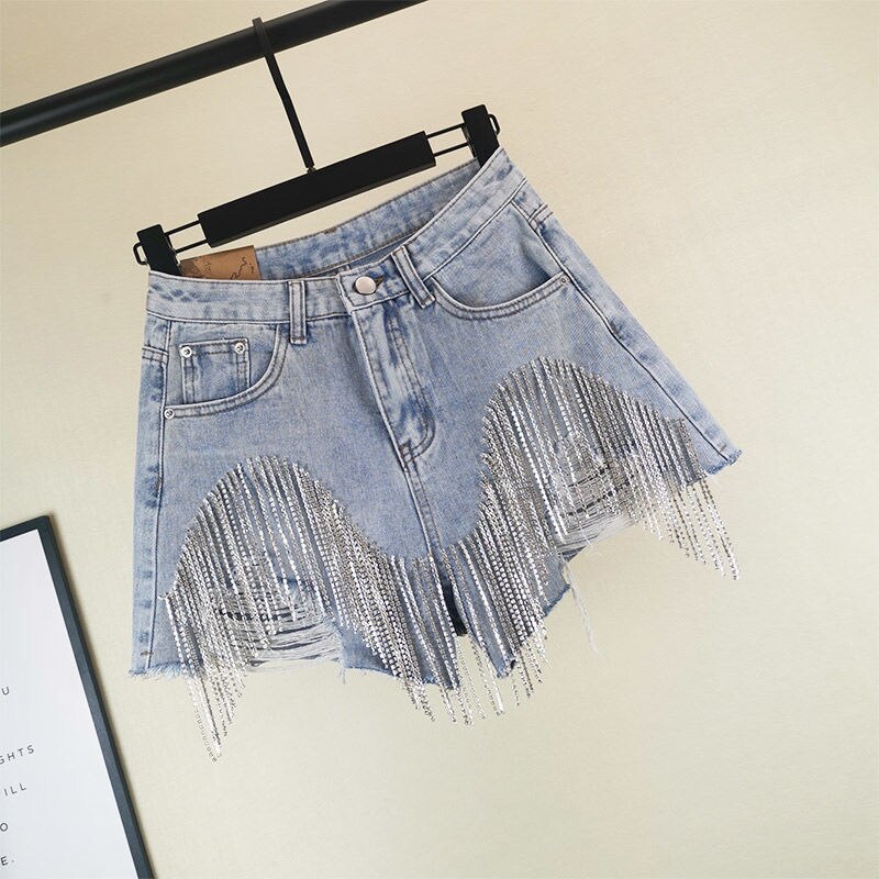 High Waist Shimmer Shorts