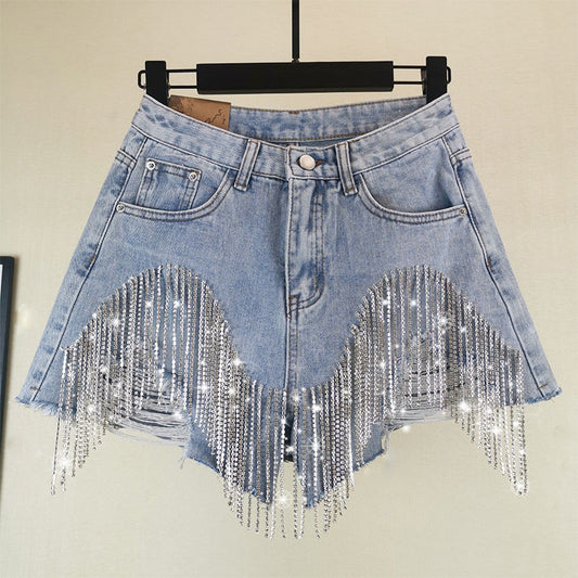 High Waist Shimmer Shorts